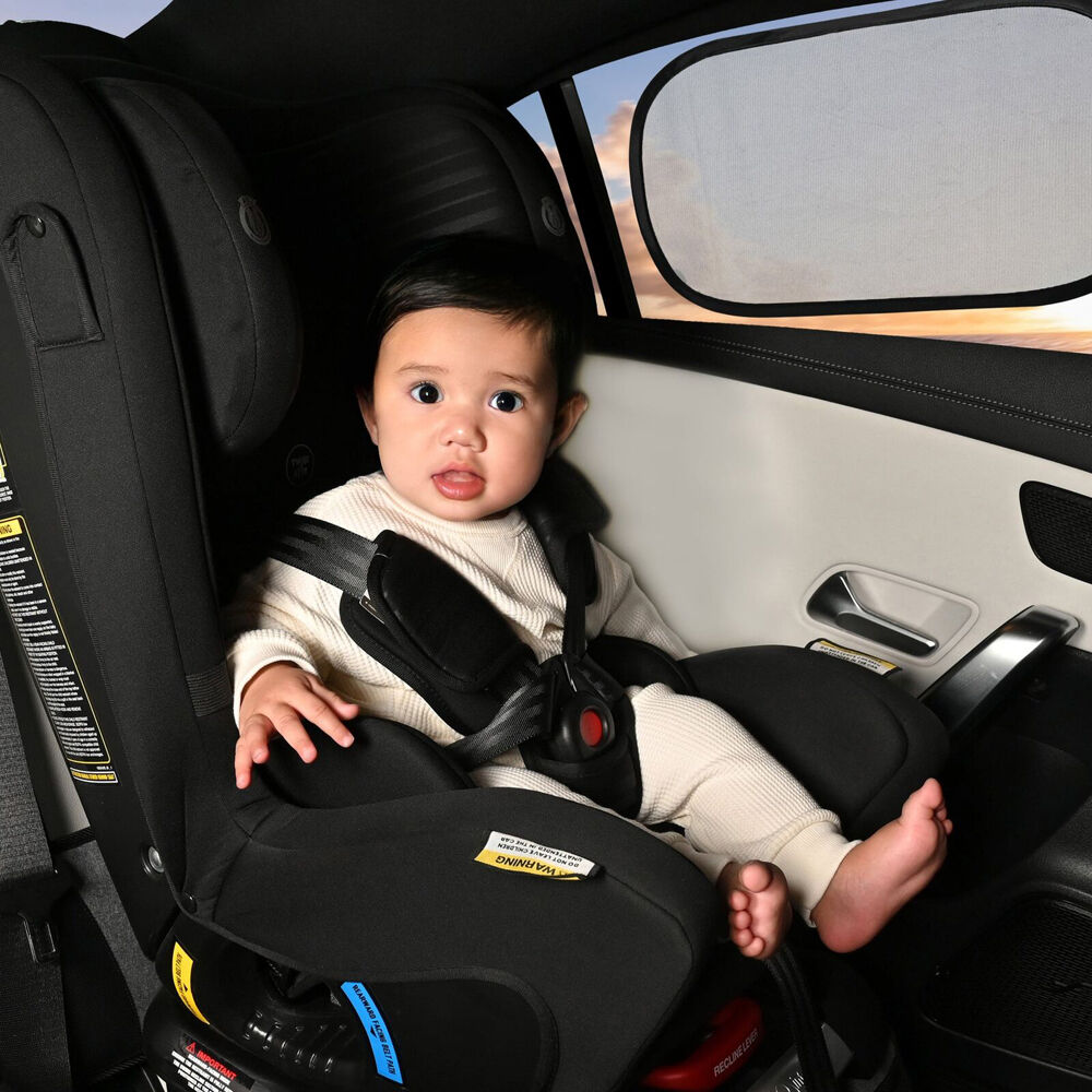 2pc Childcare Basic Car Rear Side Window Shade With UV Protection Black