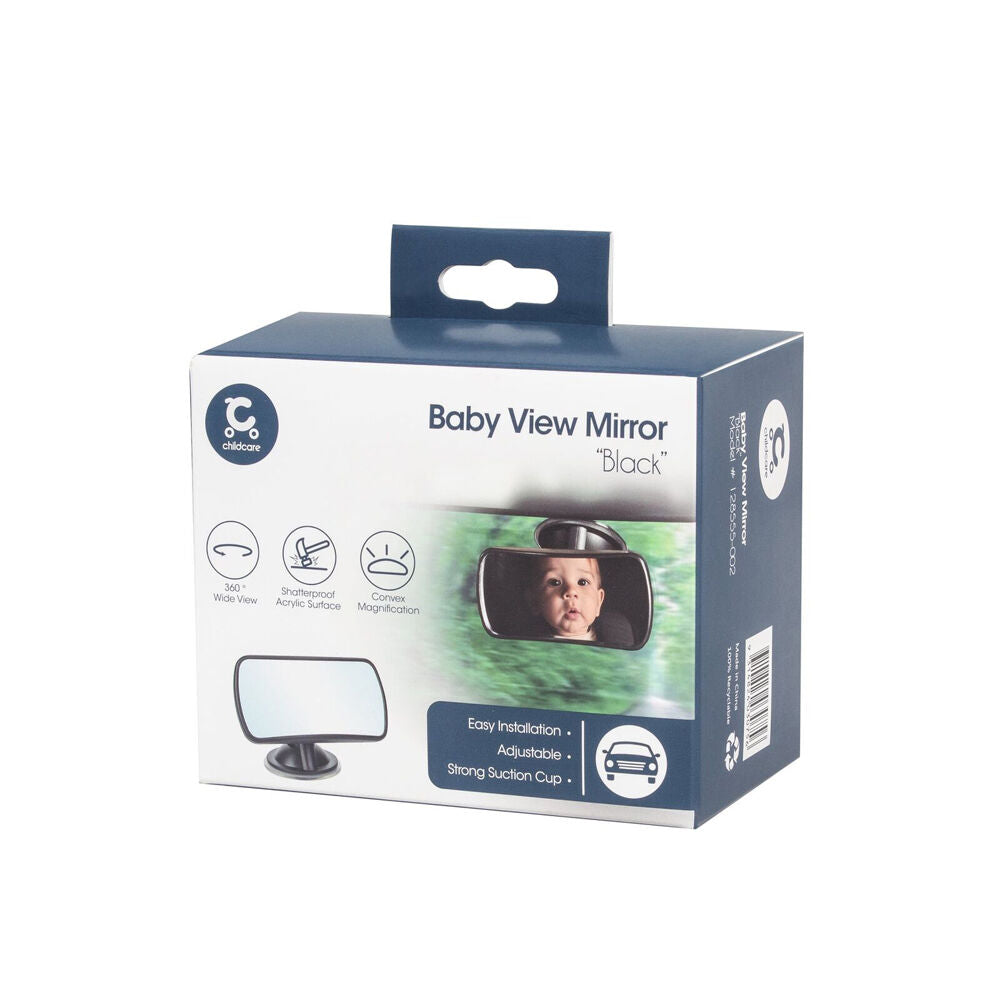 Childcare Baby Rear View Car Mirror With 360 Degree Rotation Black