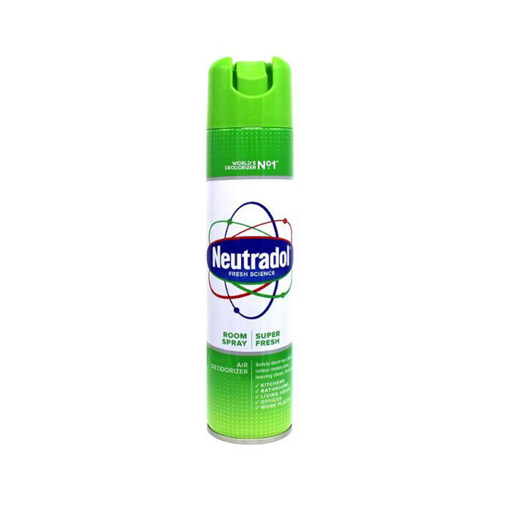12PK Neutradol Aerosol Room Spray Air Deodoriser 300ml - Super Fresh