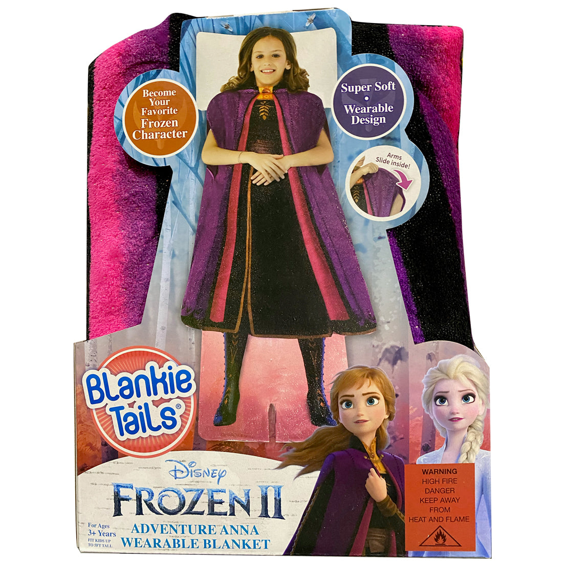 2x Disney Frozen 2 Anna's Blankie Tails Kids Blanket 3y+