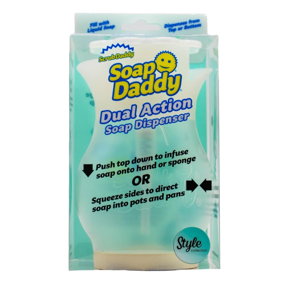 2PK Scrub Daddy Soap Daddy Dual Action Soap Dispenser Easy Use