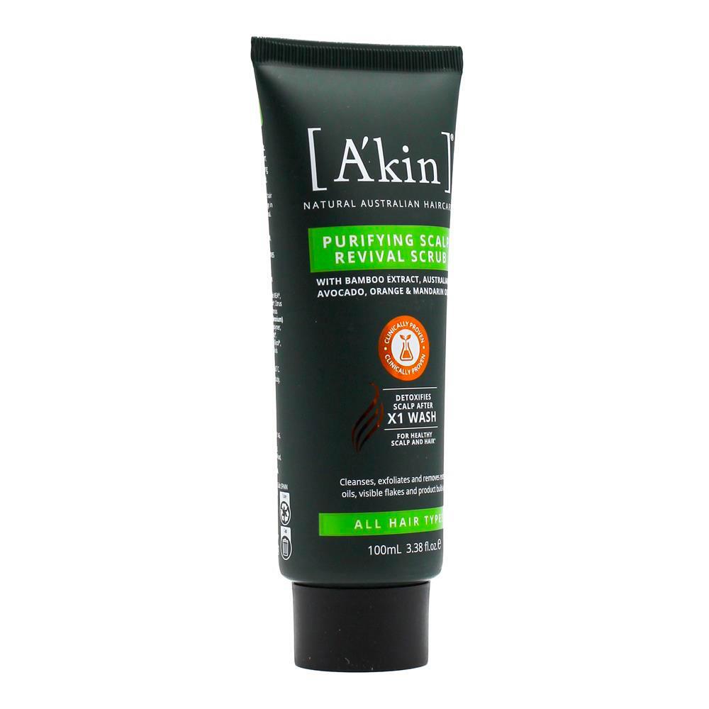 8PK Akin 100ml Purifying Hair & Scalp Revival Scrub w/ Natural Ingredients