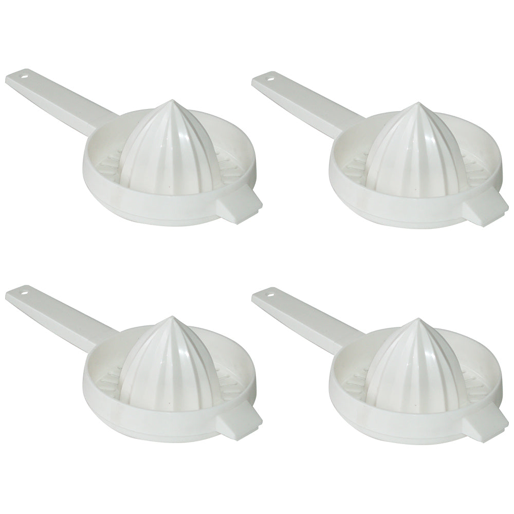 4PK Homeleisure Plastic Handy Juicer/Squeezer White Food