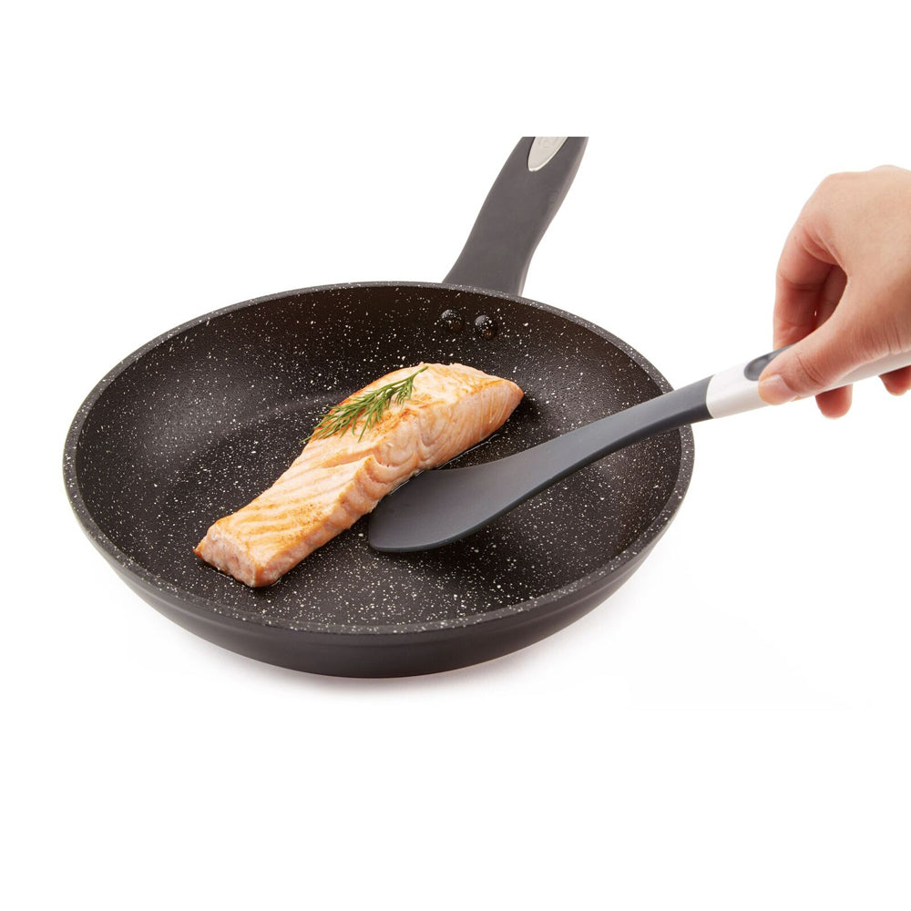 2PK Zyliss Easy Lift Silicone Turner Utensil - Charcoal/White
