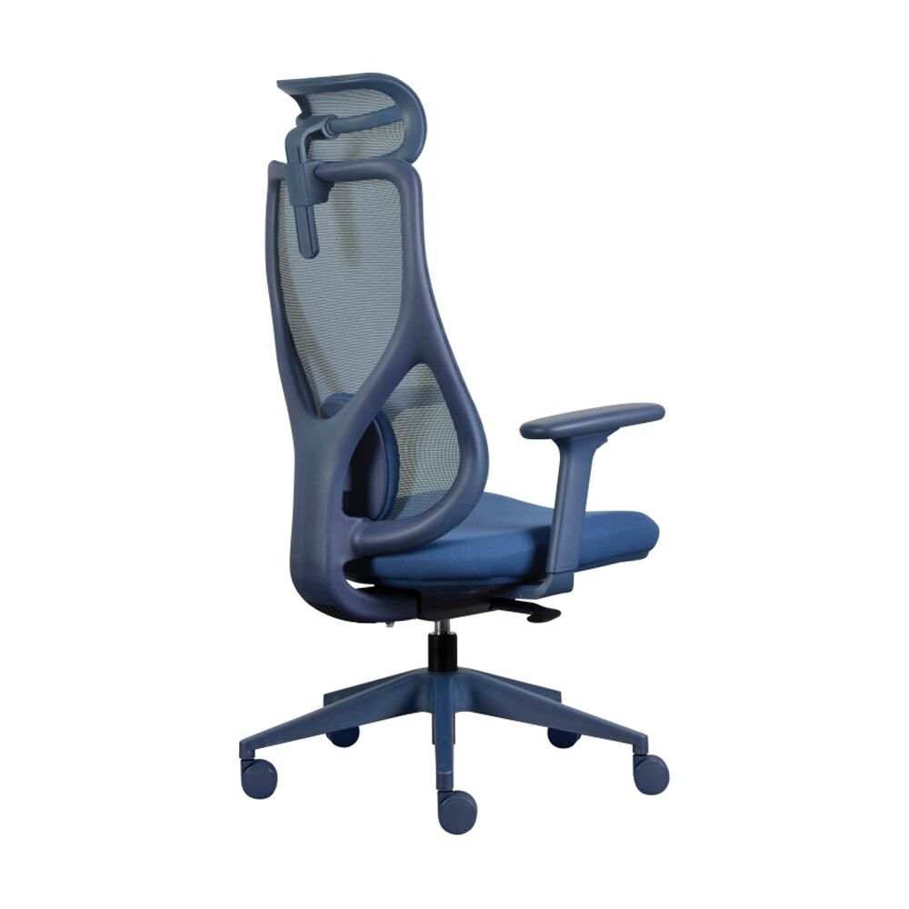Mondo Scout Chair Ergonomic Office Work W/ Mesh Back & Lumbar Support Navy