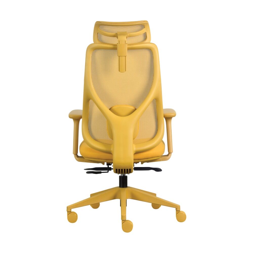 Mondo Scout Chair Ergonomic Office Work W/ Mesh Back & Support Mustard Yellow