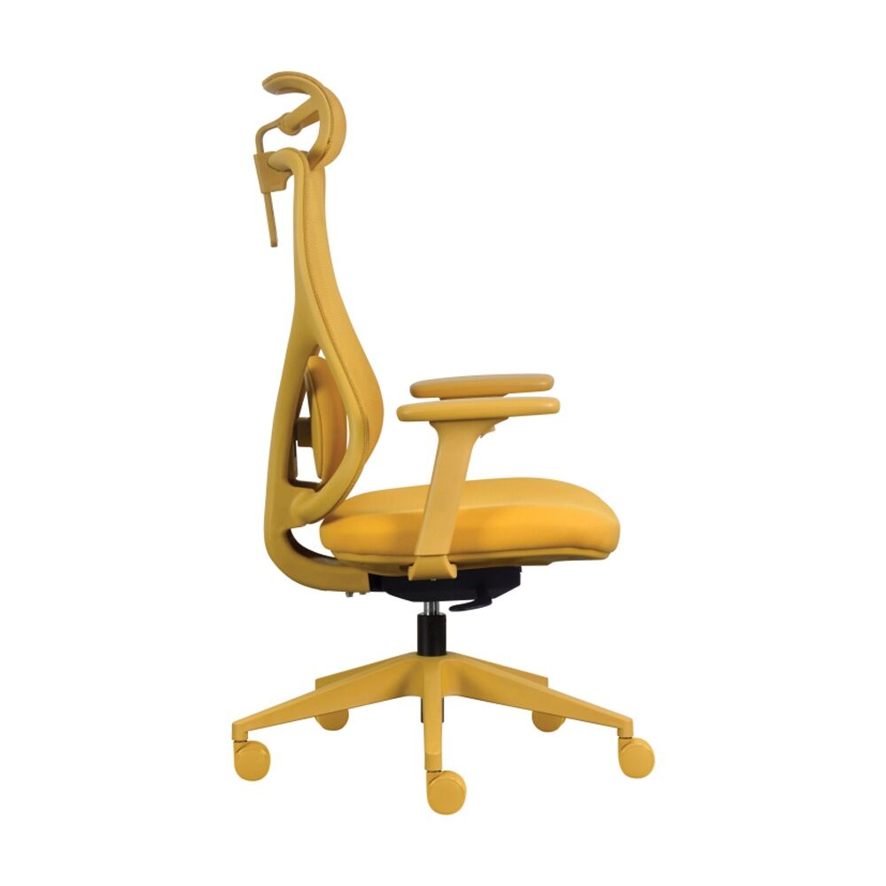 Mondo Scout Chair Ergonomic Office Work W/ Mesh Back & Support Mustard Yellow