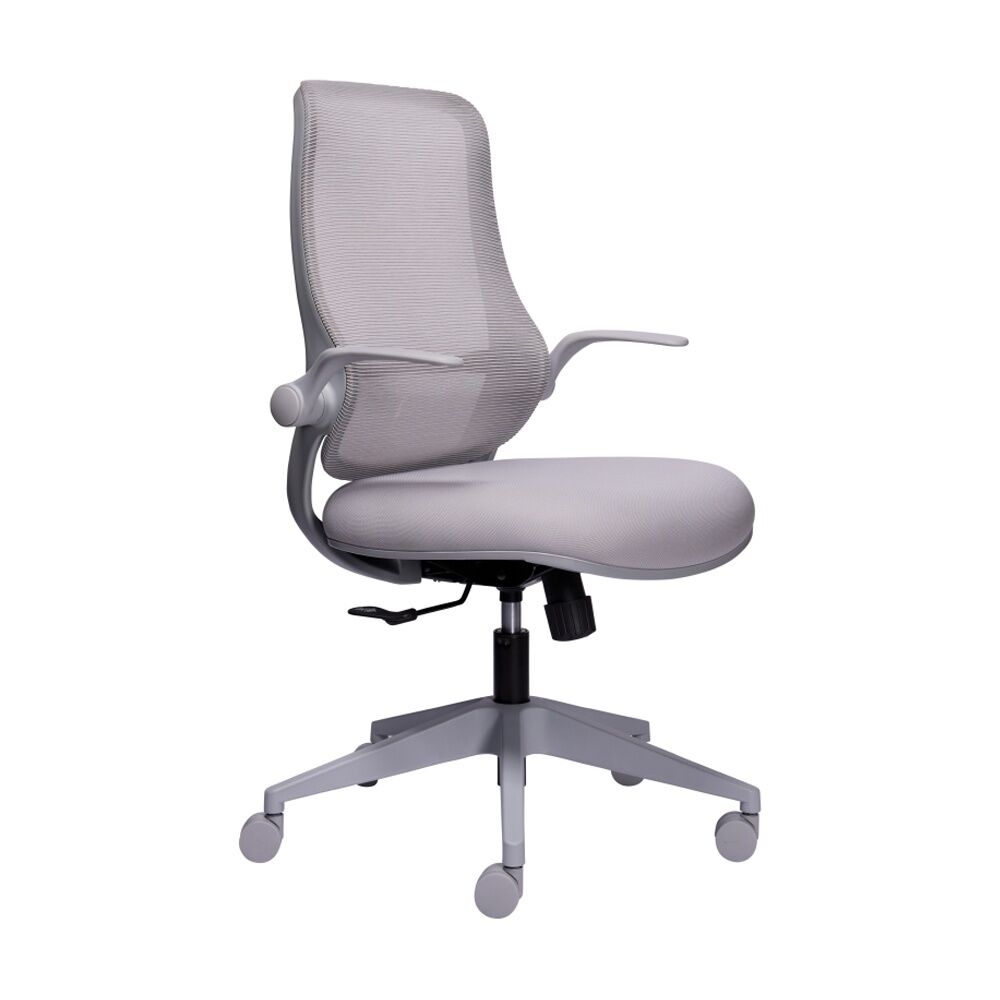Mondo Zest Office Work Chair W/ Adjustable Armrests & Mesh Backing Grey