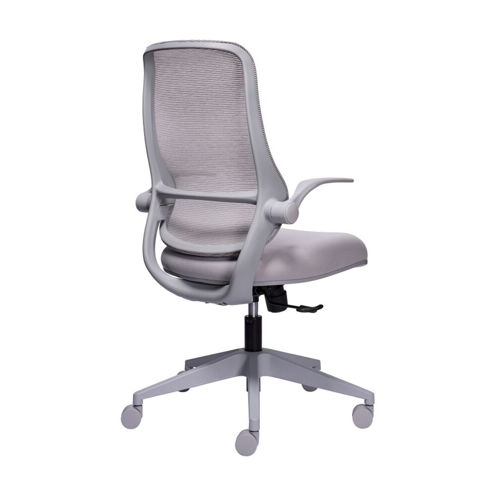 Mondo Zest Office Work Chair W/ Adjustable Armrests & Mesh Backing Grey
