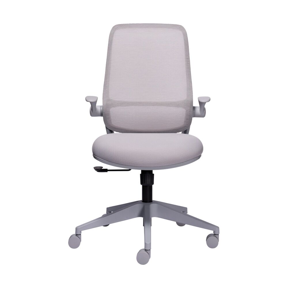 Mondo Zest Office Work Chair W/ Adjustable Armrests & Mesh Backing Grey