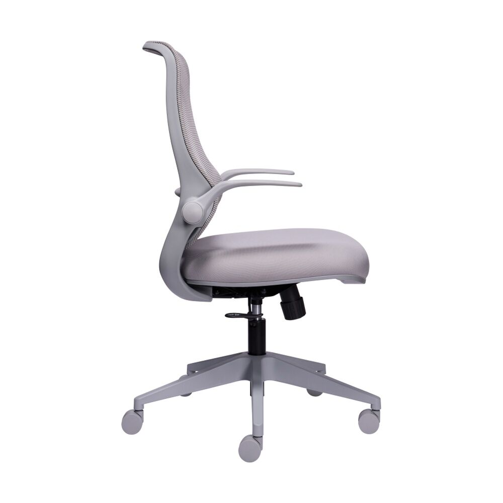 Mondo Zest Office Work Chair W/ Adjustable Armrests & Mesh Backing Grey