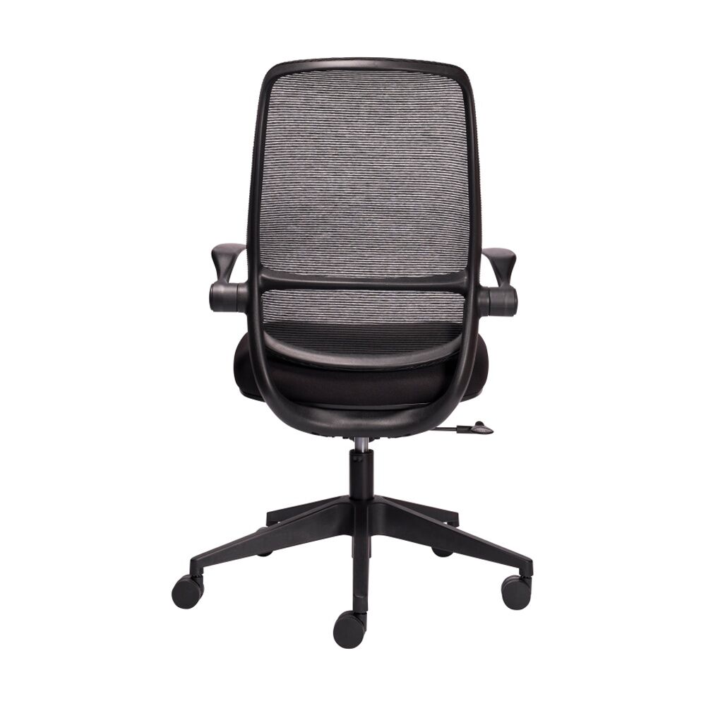 Mondo Zest Office Work Chair W/ Adjustable Armrests & Mesh Backing Black