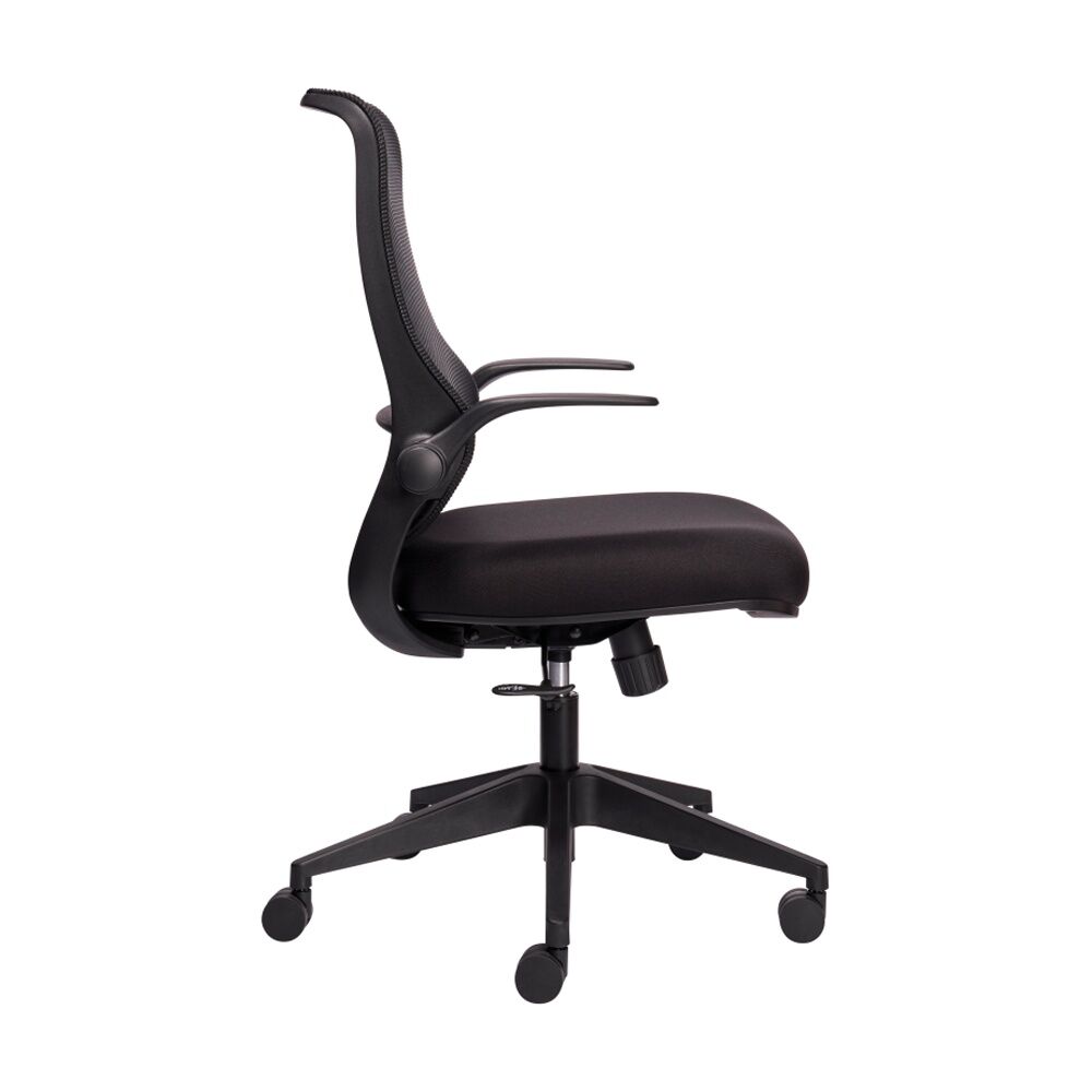 Mondo Zest Office Work Chair W/ Adjustable Armrests & Mesh Backing Black