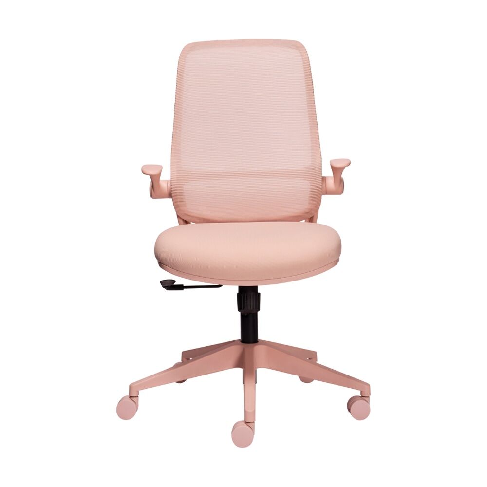 Mondo Zest Office Work Chair W/ Adjustable Armrests & Mesh Backing Shell Pink