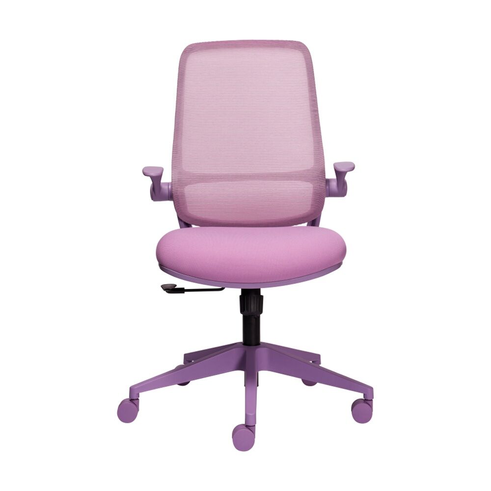 Mondo Zest Office Work Chair W/ Adjustable Armrests & Mesh Back Lavender Purple