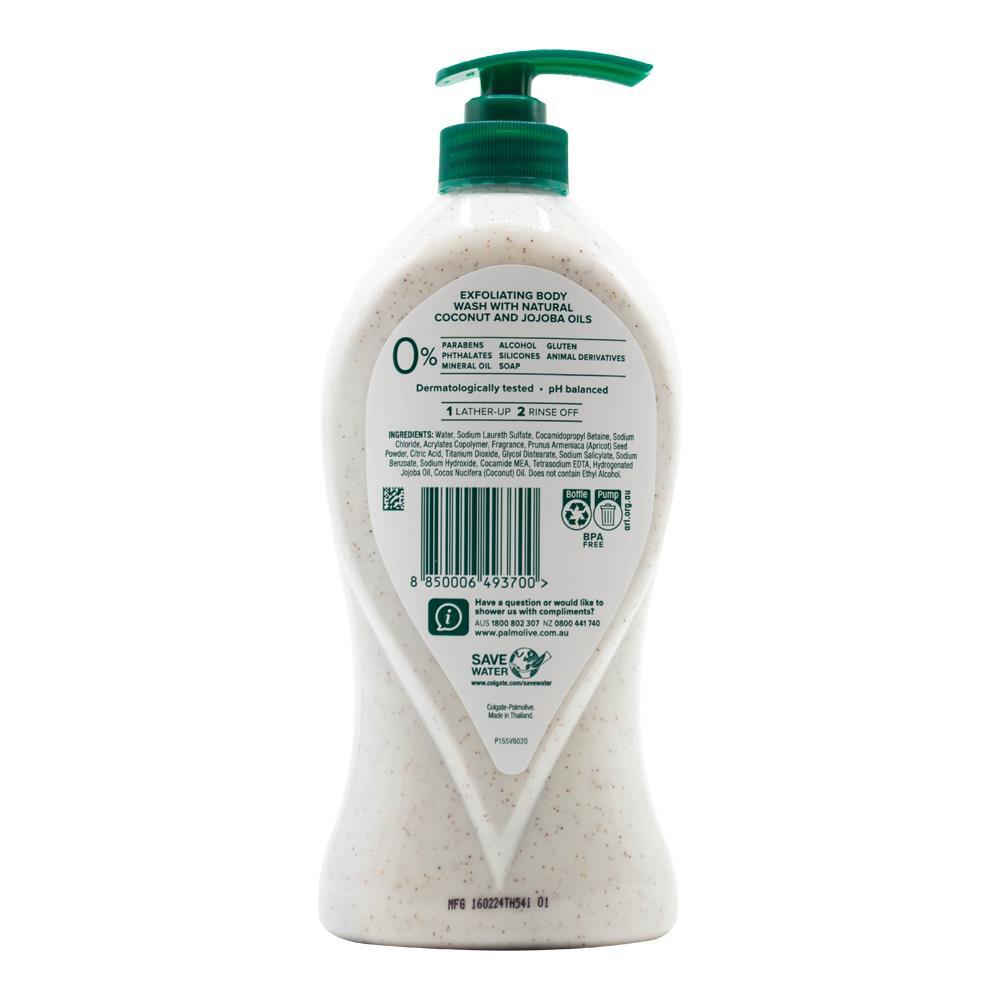 3PK Palmolive 750ml Exfoliating Bodywash Body Butter Coconut & Jojoba