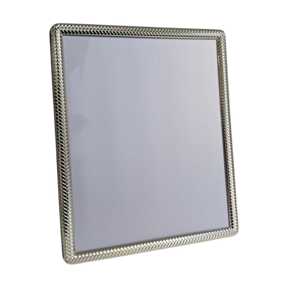 SS Collective Silver Clifton Braided Textured Modern Photo Frame Rectangle 8x10