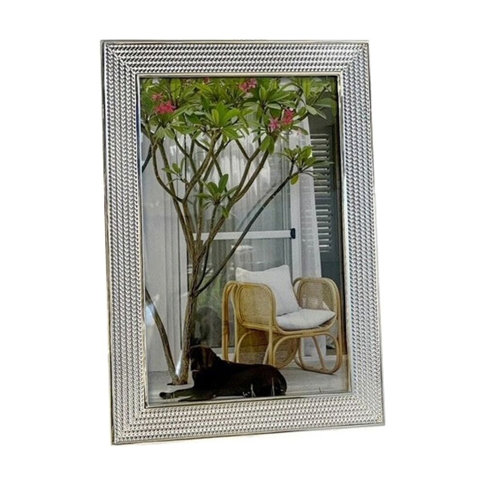 2PK SS Collective Silver Textured Dolton Boarded Photo Frame Rectangle 5x7
