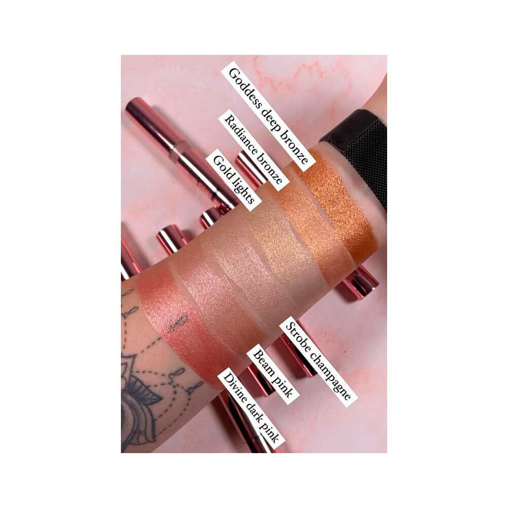 3PK Revolution Bright Light Twist-Up Liquid Highlighter Divine Dark Pink