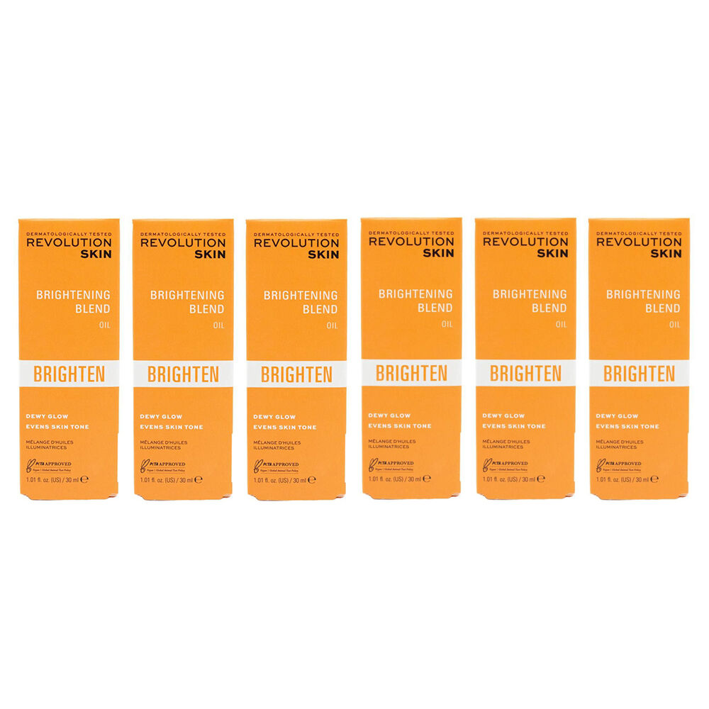 6PK Revolution Skin Brightening Blend Oil Brighten Face Glow Care 30ml
