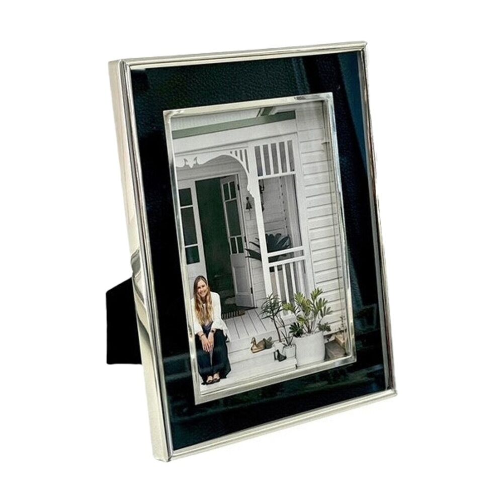 4PK SS Collective Black With Silver Trim Plated Photo Frame Rectangle 5x7