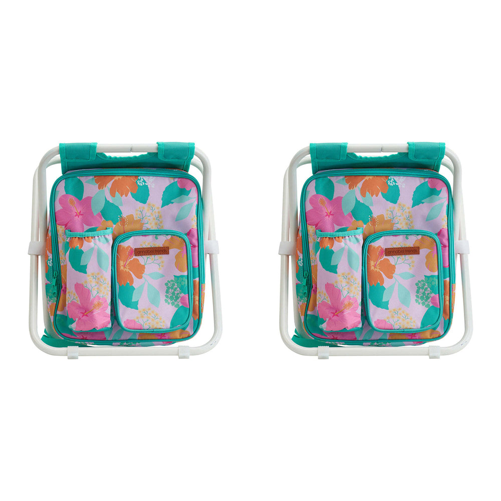 2PK Annabel Trends Picnic Cooler Chair w/ Insulated Bag - Hibiscus