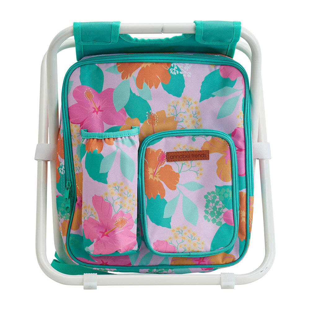 2PK Annabel Trends Picnic Cooler Chair w/ Insulated Bag - Hibiscus