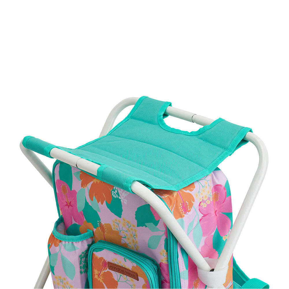 2PK Annabel Trends Picnic Cooler Chair w/ Insulated Bag - Hibiscus