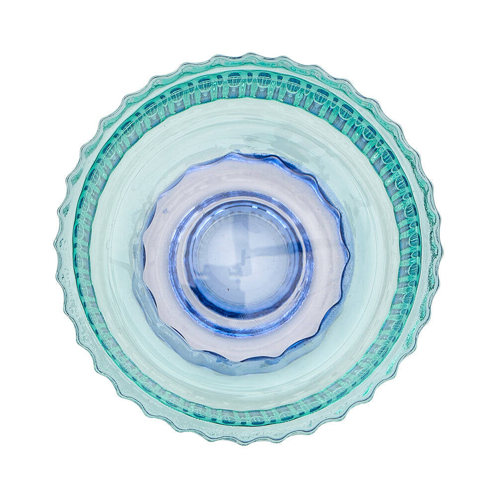 3PK Annabel Trends Jewel Pillar/Tealight Candle Holder Blue