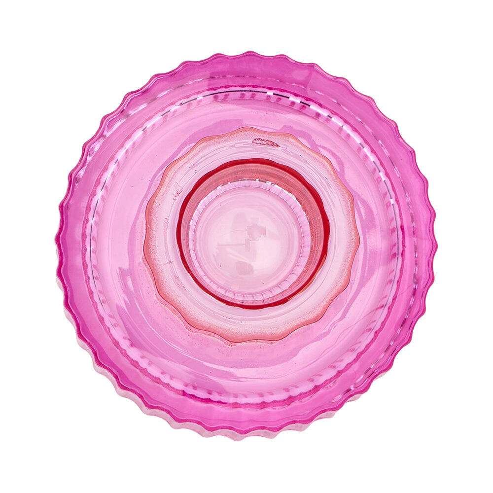 3PK Annabel Trends Jewel Pillar/Tealight Candle Holder Pink