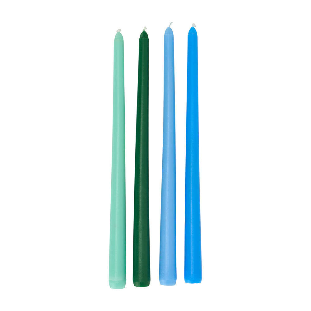 8pc Annabel Trends Jewel Taper Candle Set 30cm - Blue Tones