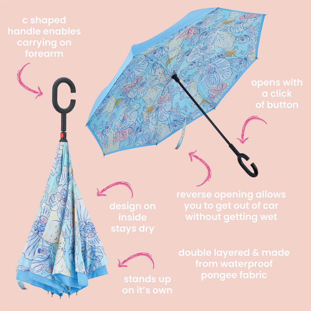 2PK Annabel Trends Reverse Umbrella Inverted 81x10cm - Jungle Snake
