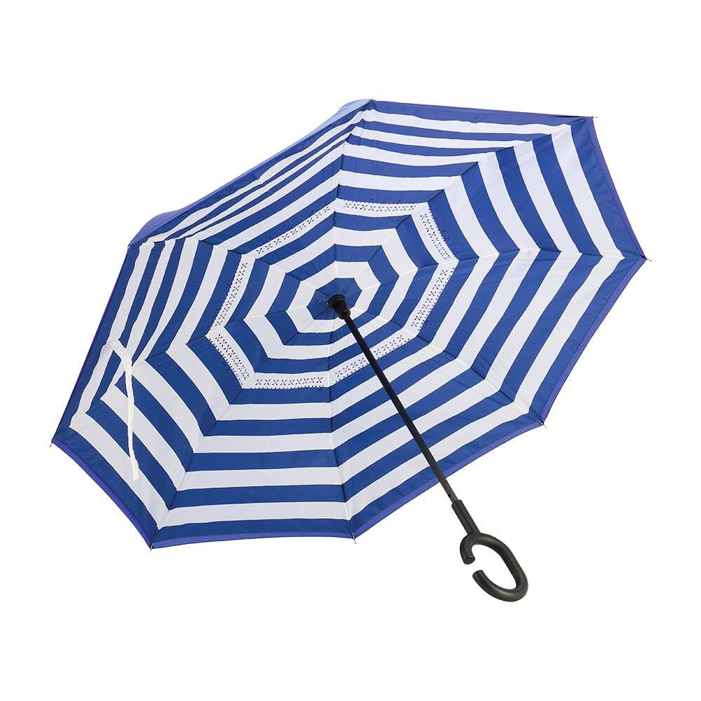 2PK Annabel Trends Reverse Umbrella Inverted 81x10cm - Navy Stripe