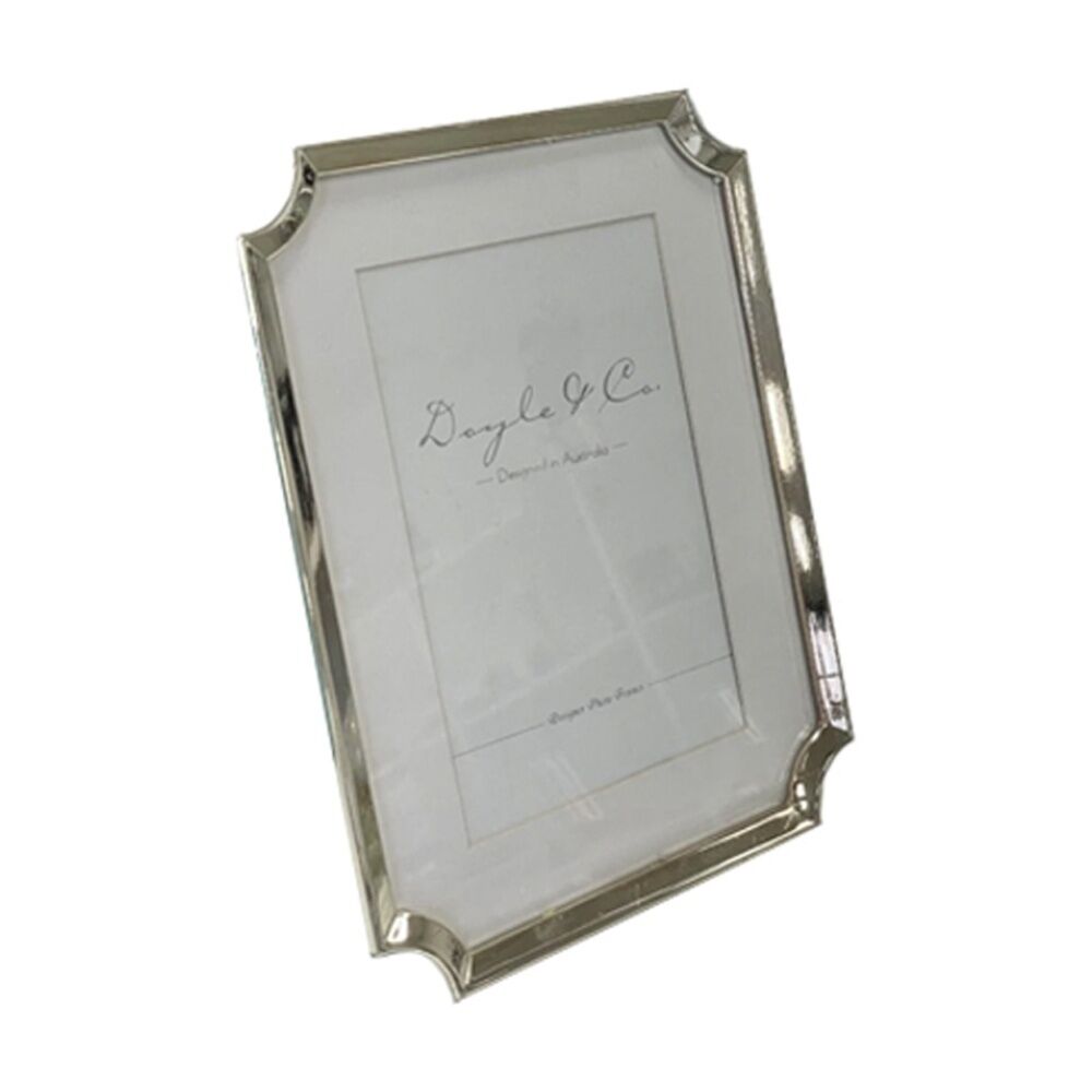 4PK SS Collective Silver Plated Hamptons Clipped Corner Photo Frame 4x6