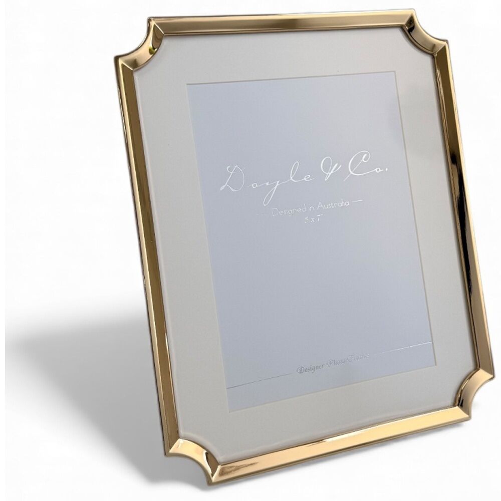 SS Collective Gold Plated Hamptons Clipped Corner Photo Frame 5x7