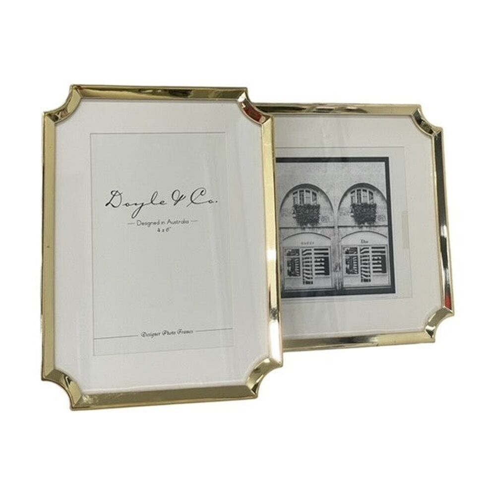 SS Collective Gold Plated Hamptons Clipped Corner Photo Frame 5x7