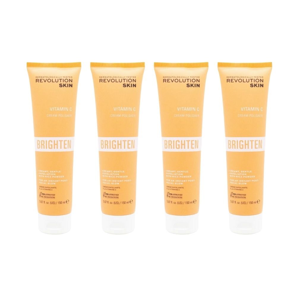 4PK Revolution Skin Vitamin C Cream Polisher Brightening Face Care 150ml