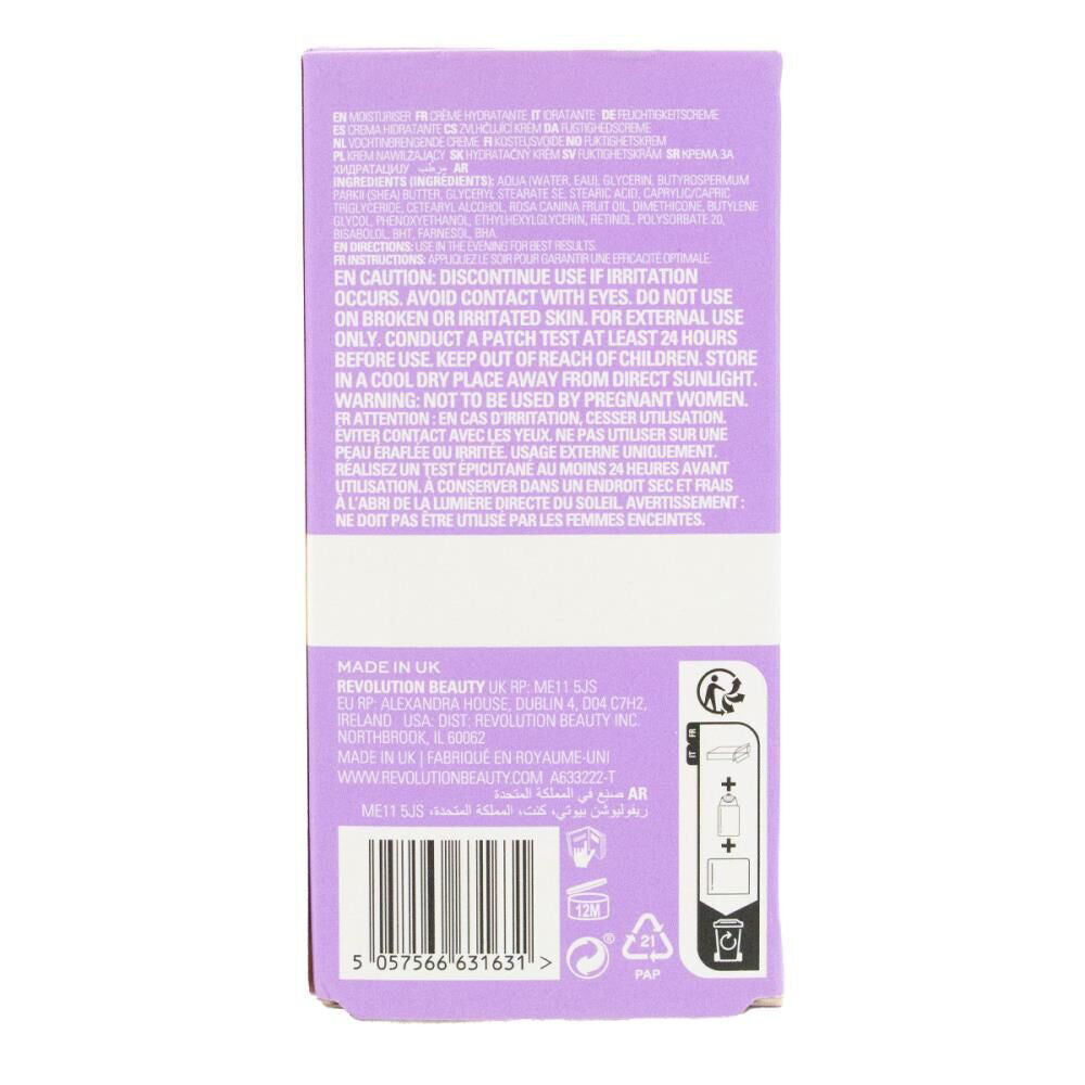 3PK Revolution 50ml Anti-Aging Retinol Overnight Cream Restore Face Skin Care