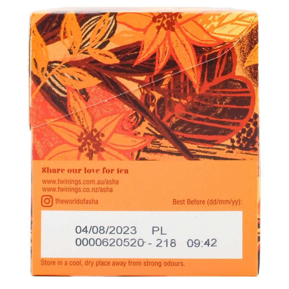 432pc Twinings 36g Asha Spiced Ginger Cardamom & Cinnamon Herbal Infusions