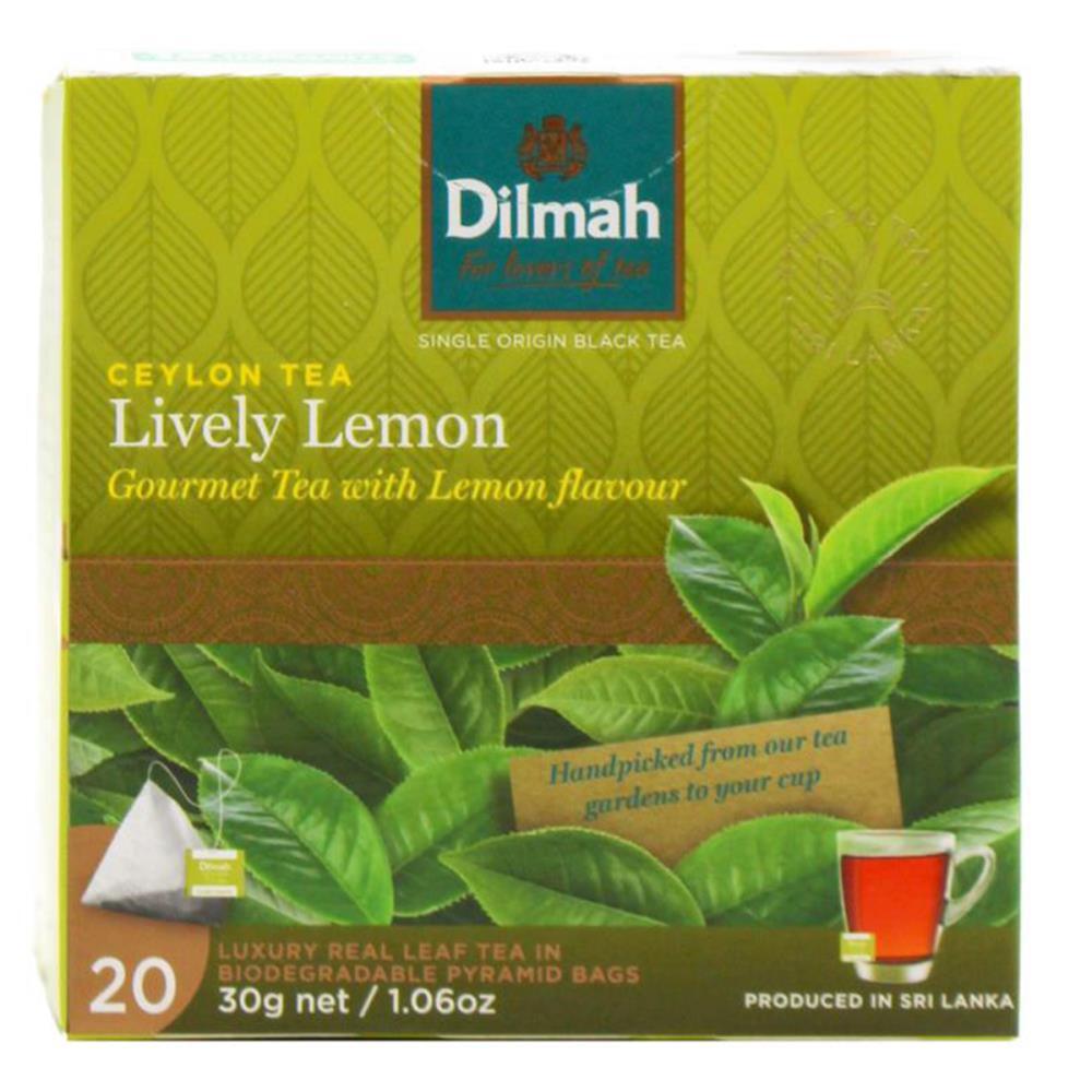 400pc Dilmah Ceylon Black Tea Pyramid Teabags Lively Lemon Flavour