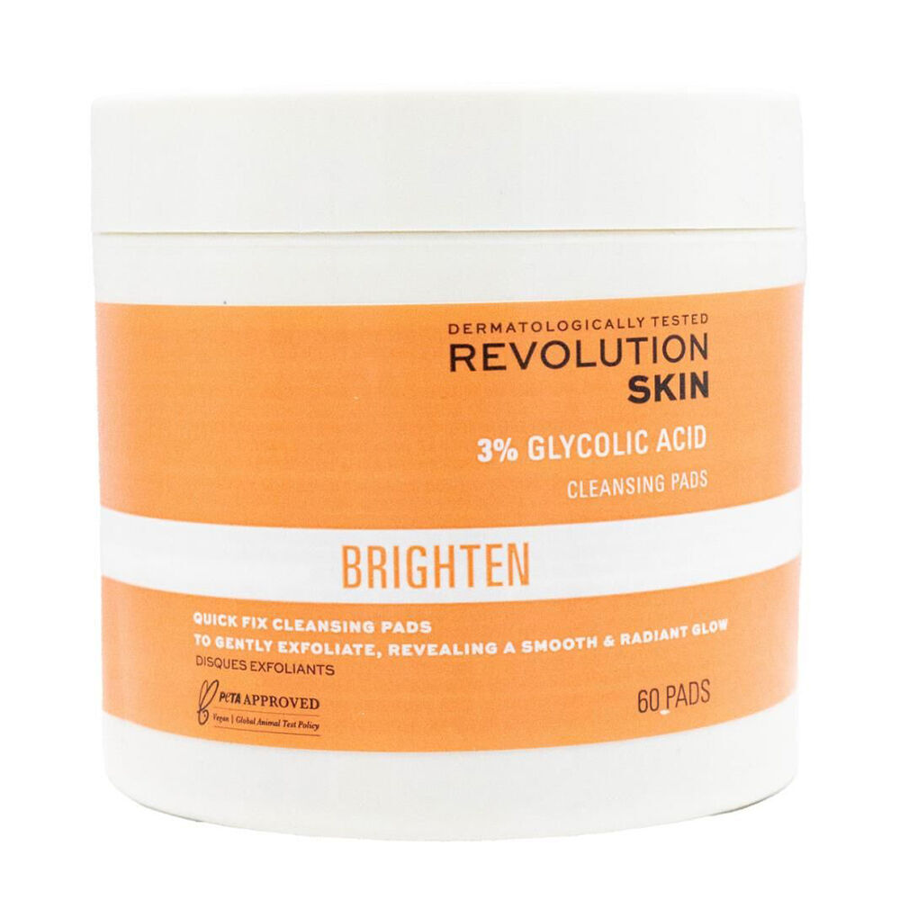 6x 60pc Revolution Brighten Cleansing Pads For All Skin Types Face Care