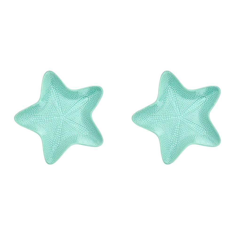 2PK Annabel Trends Ceramic Starfish Dish 22cm Large - Aqua