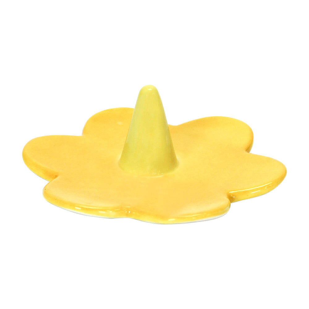 3PK Annabel Trends Daisy Ceramic Ring Holder 9x3cm - Yellow