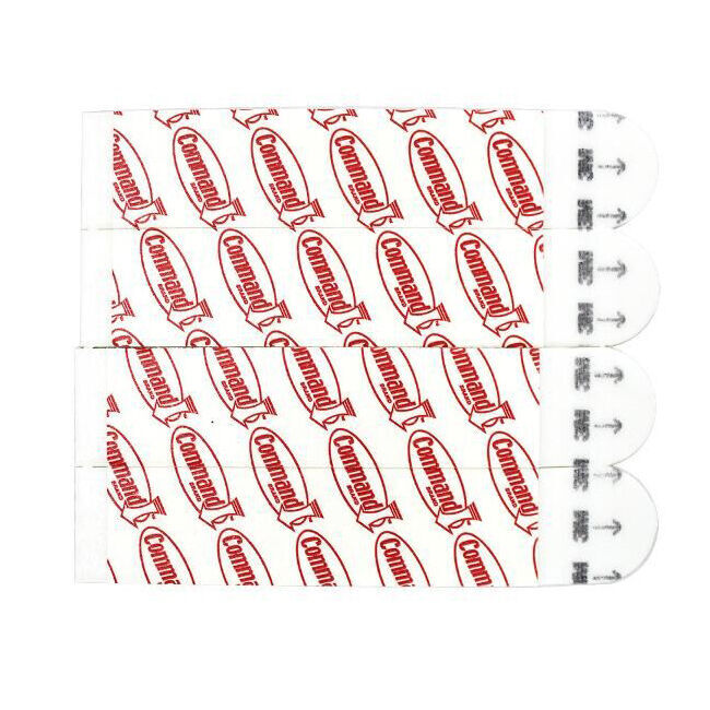 4PK 3M Command No Nail Jumbo Hanging Utility Wall Hook Holds 3.4kg White