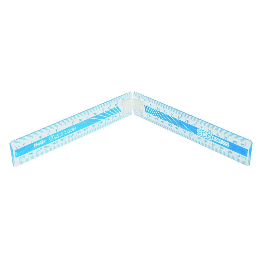 8PK Helix Oxford Cyber Eco Edition 30cm Folding Ruler Matrix