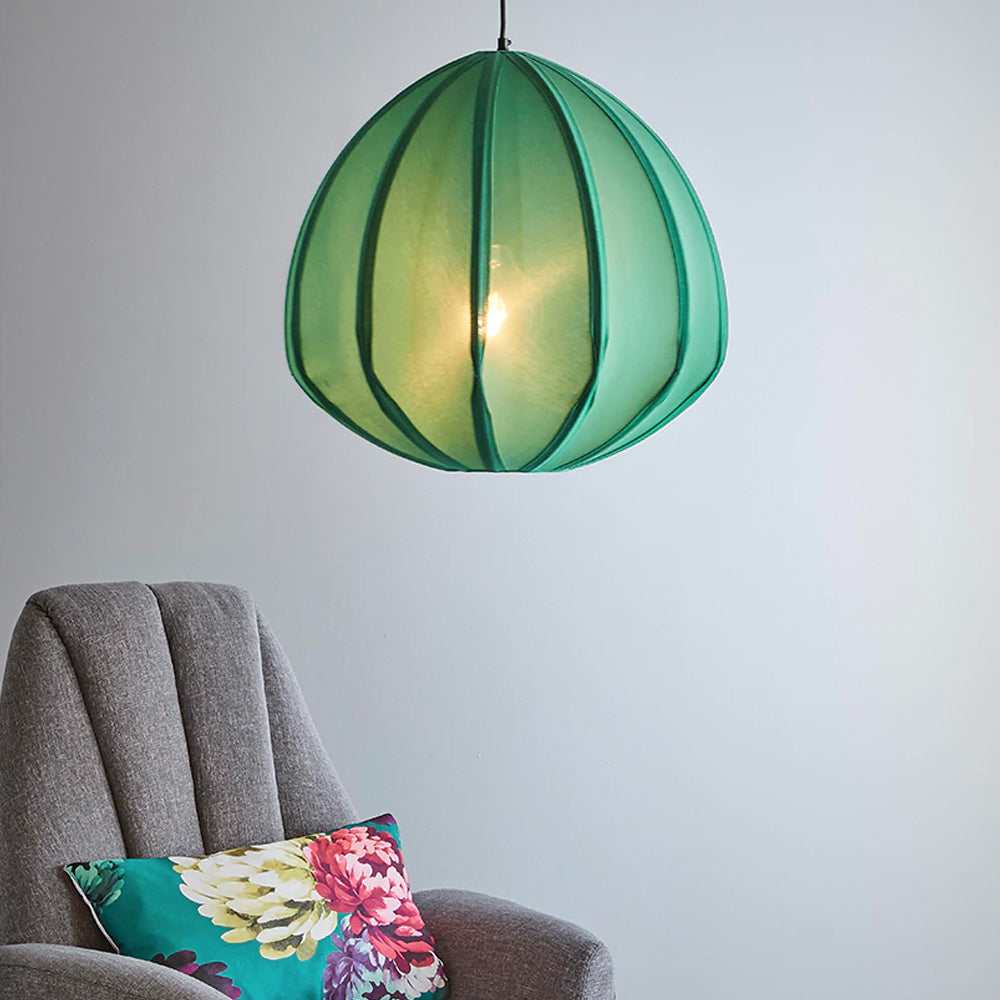 Zaffero 27cm Urchin Cotton Lantern Pendant Light - Jade