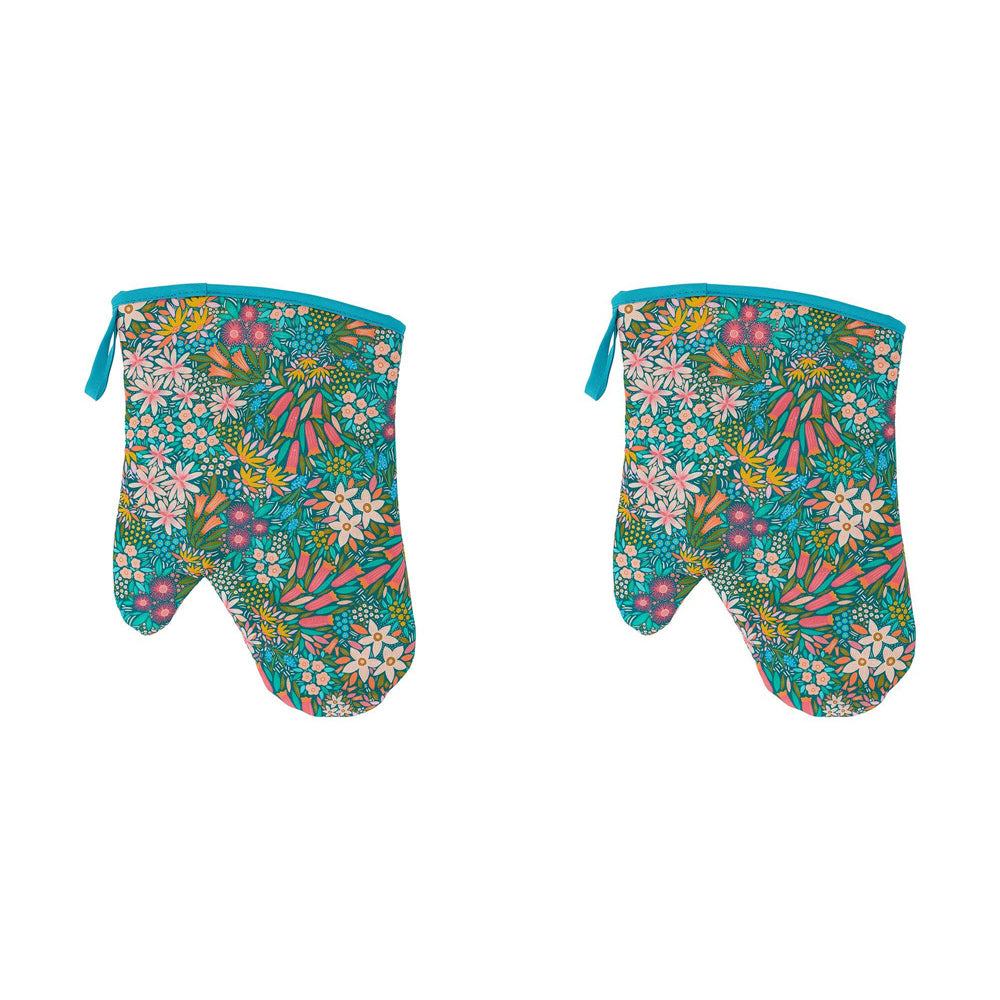 2PK Annabel Trends Cotton Single Oven Mitt 18x26cm - Field of Flowers