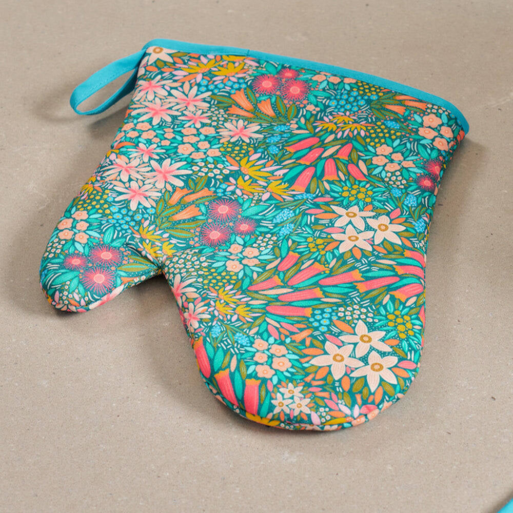 2PK Annabel Trends Cotton Single Oven Mitt 18x26cm - Field of Flowers