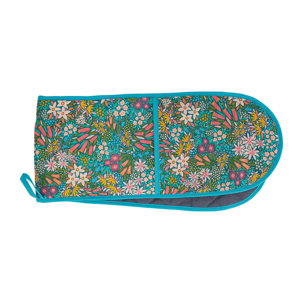 2PK Annabel Trends Cotton Double Oven Mitt 82x18cm - Field of Flowers