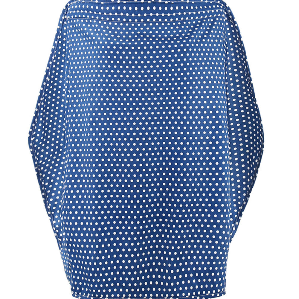 2PK The Peanutshell 92cm Cotton Nursing Cover Navy Dot